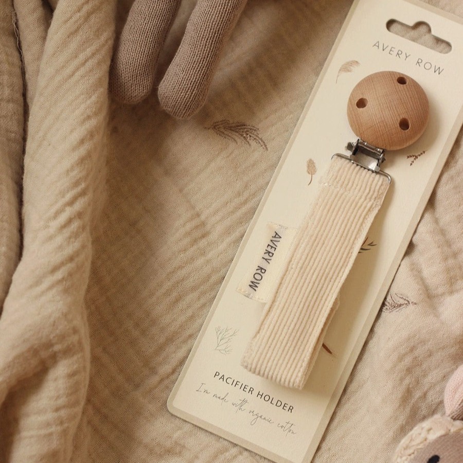 Baby Care Avery Row | Pacifier Holder Corduroy, Cream