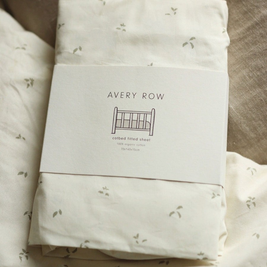 Nursery Avery Row | Cotbed Fitted Sheet Nettle Scatter