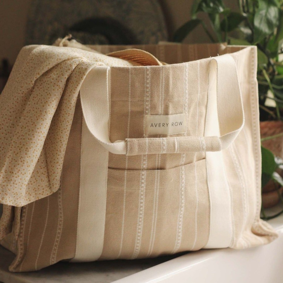 Baby Care Avery Row | Woven Stripe Bag - Natural