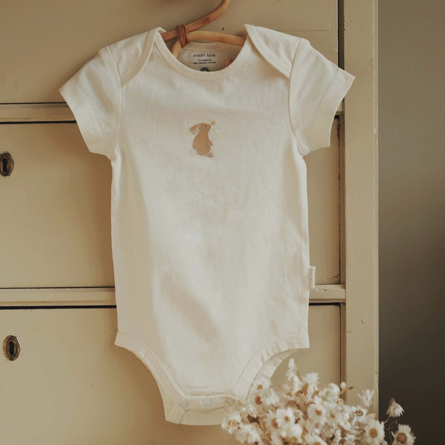 Sleep Avery Row | Embroidered Bodysuit Bunny