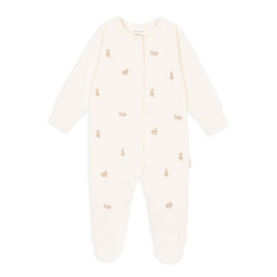 Sleep Avery Row | Embroidered Sleepsuit Bunnies