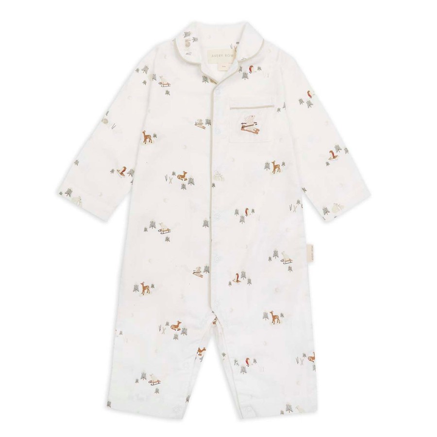 Baby Clothing Avery Row | Baby Sleepsuit - Winter Ski Winter Ski Sleepsuit