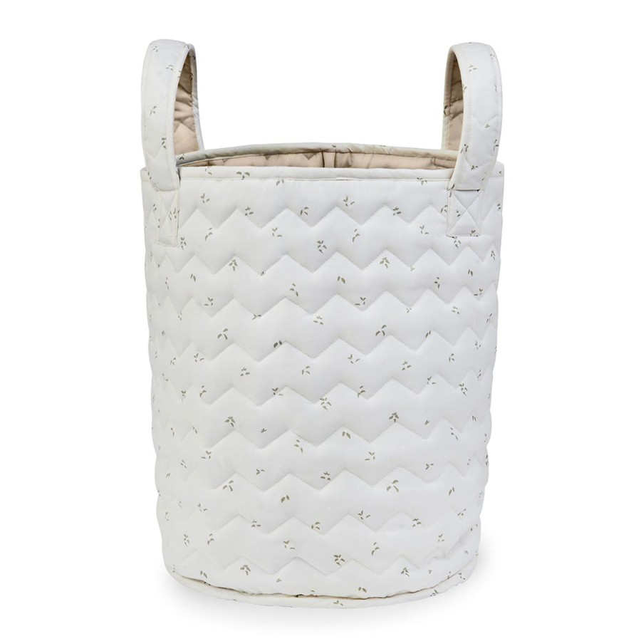 Nursery Avery Row | Large Quilted Storage Basket Nettle Scatter