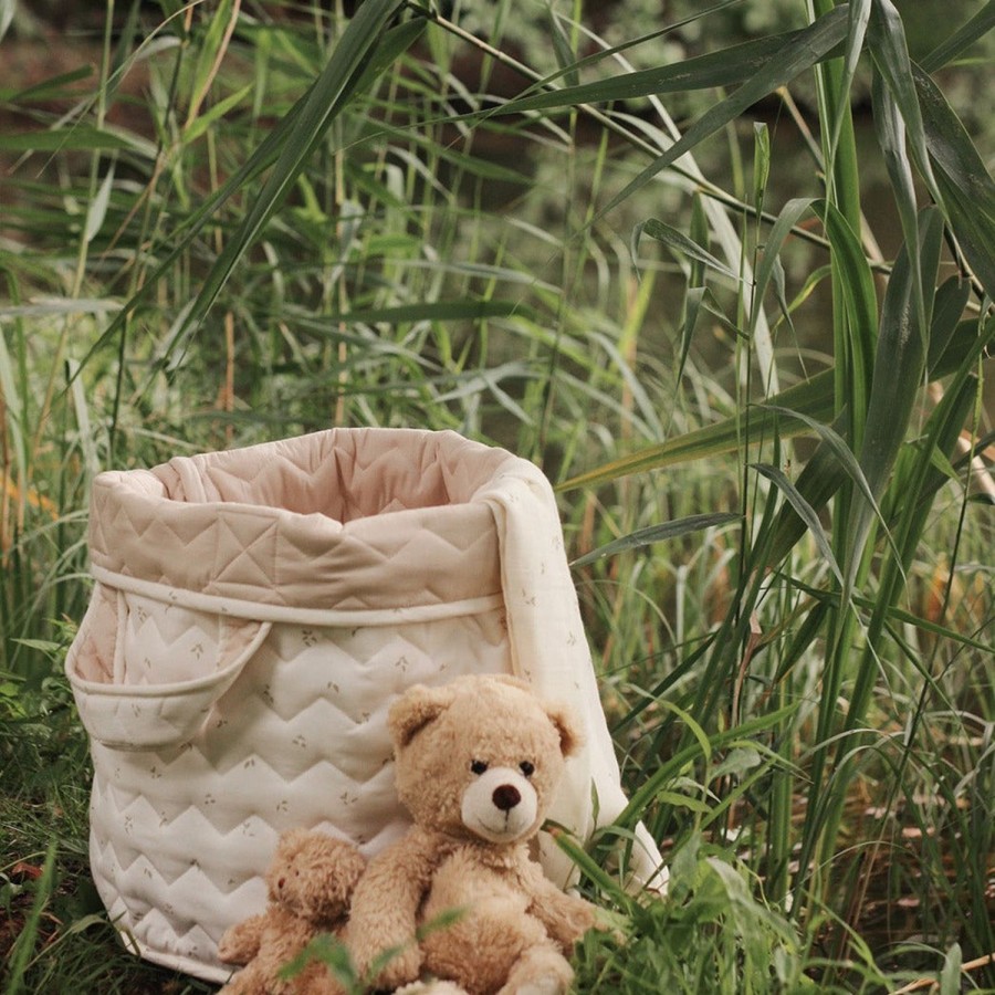 Nursery Avery Row | Large Quilted Storage Basket Nettle Scatter