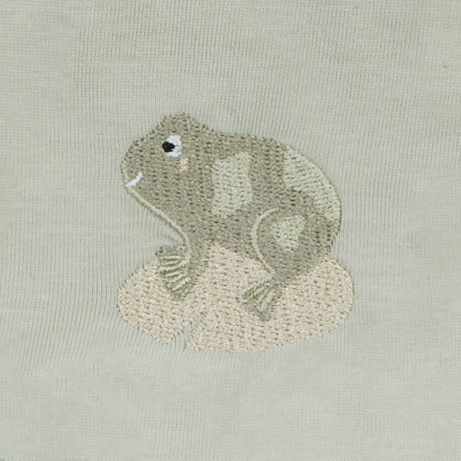 Baby Care Avery Row | Embroidered Cotton Bib Frog