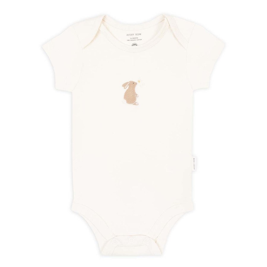 Baby Clothing Avery Row | Embroidered Bodysuit Bunny